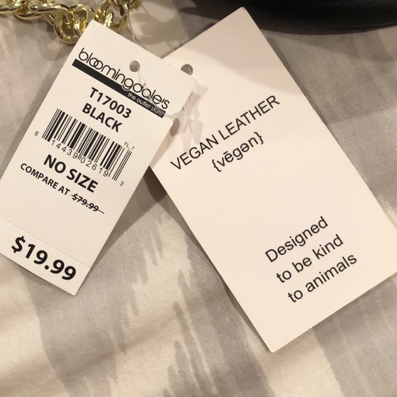 NWT Bloomingdales Vegan Black side bag Girls - Picture 3 of 3